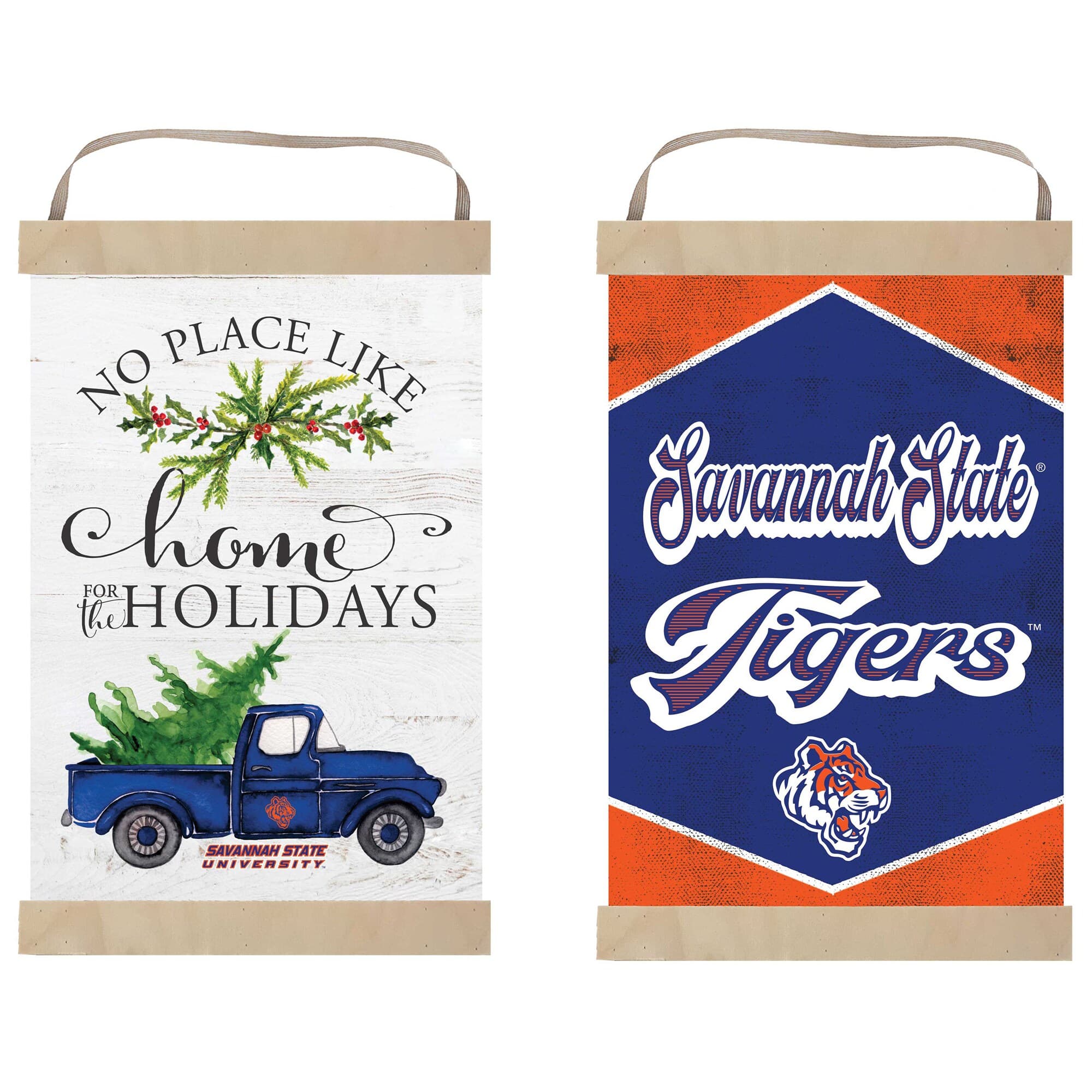Jardine - Savannah State Tigers 12" x 20" Reversible Banner Sign - White