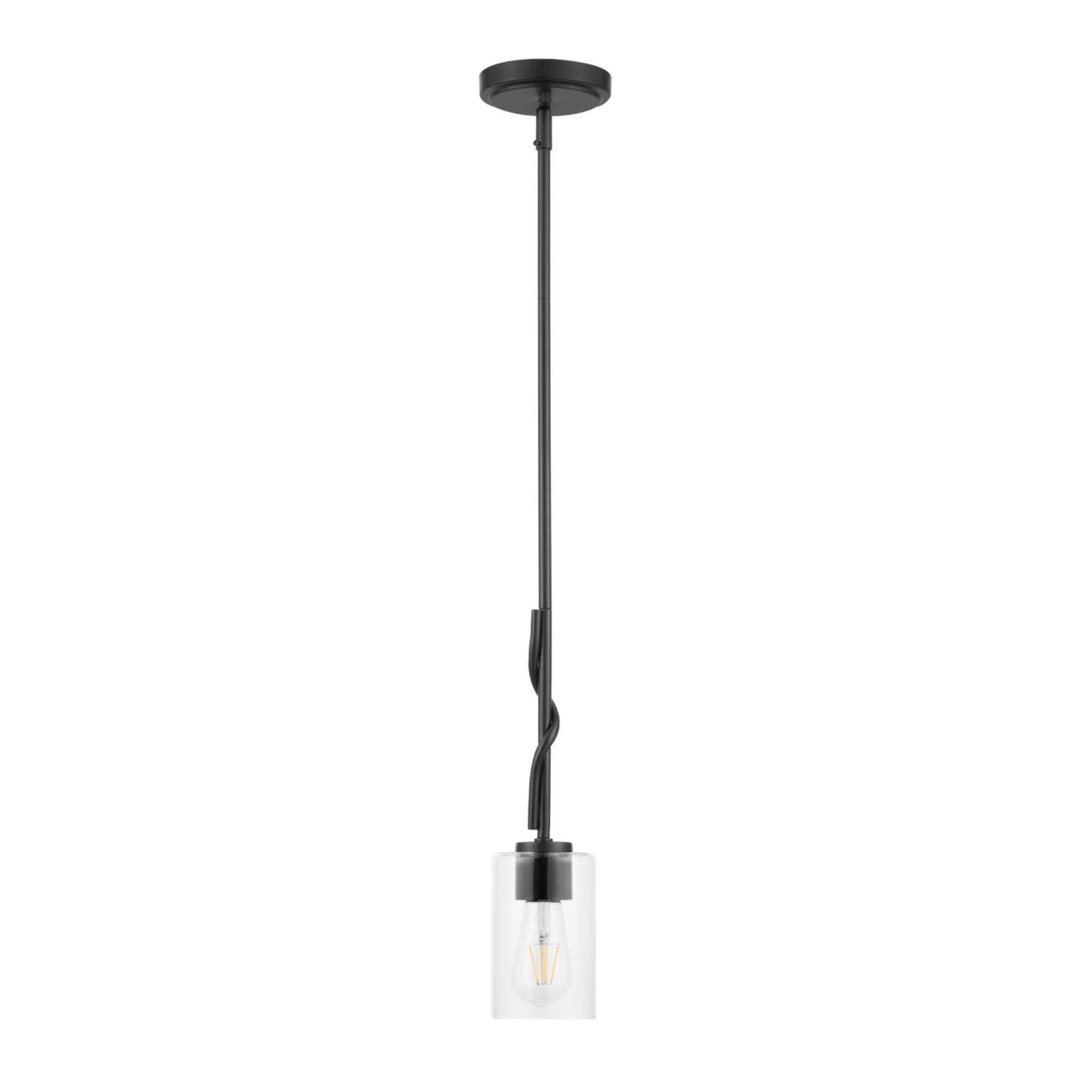 Alt View 7. Prominence Home - Prominence Home Lantier 1-Light Mini Pendant with Clear Glass, Matte Black.