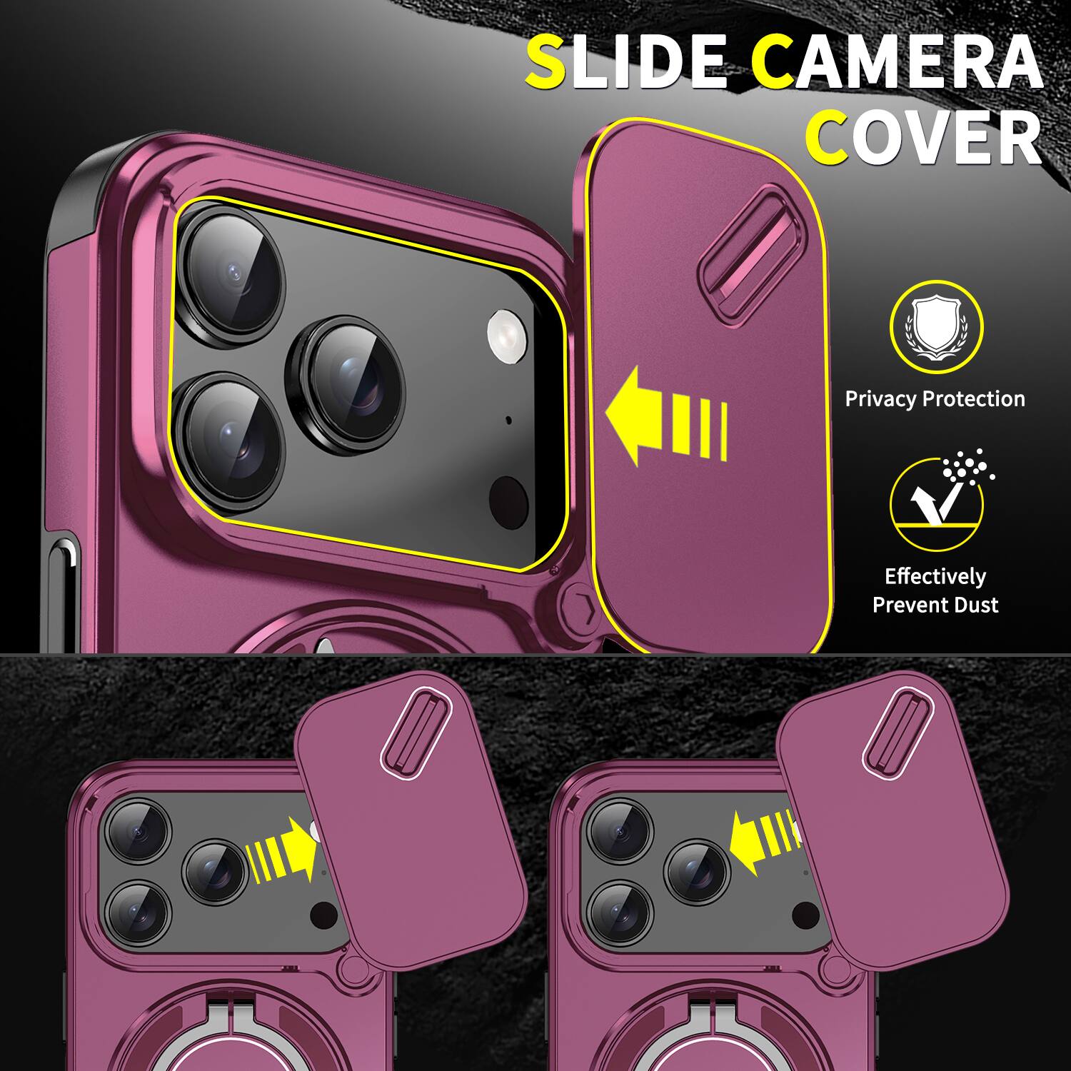 SLIDE CAMERA COVER  
Privacy Protection  
Effectively Prevent Dust