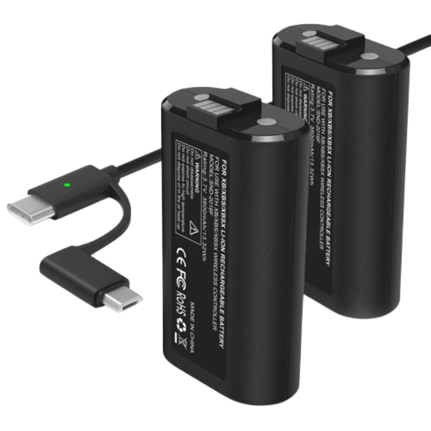 Home Collection - Rechargeable Battery Pack for Xbox One & Series X/S Controllers with Charger Cable