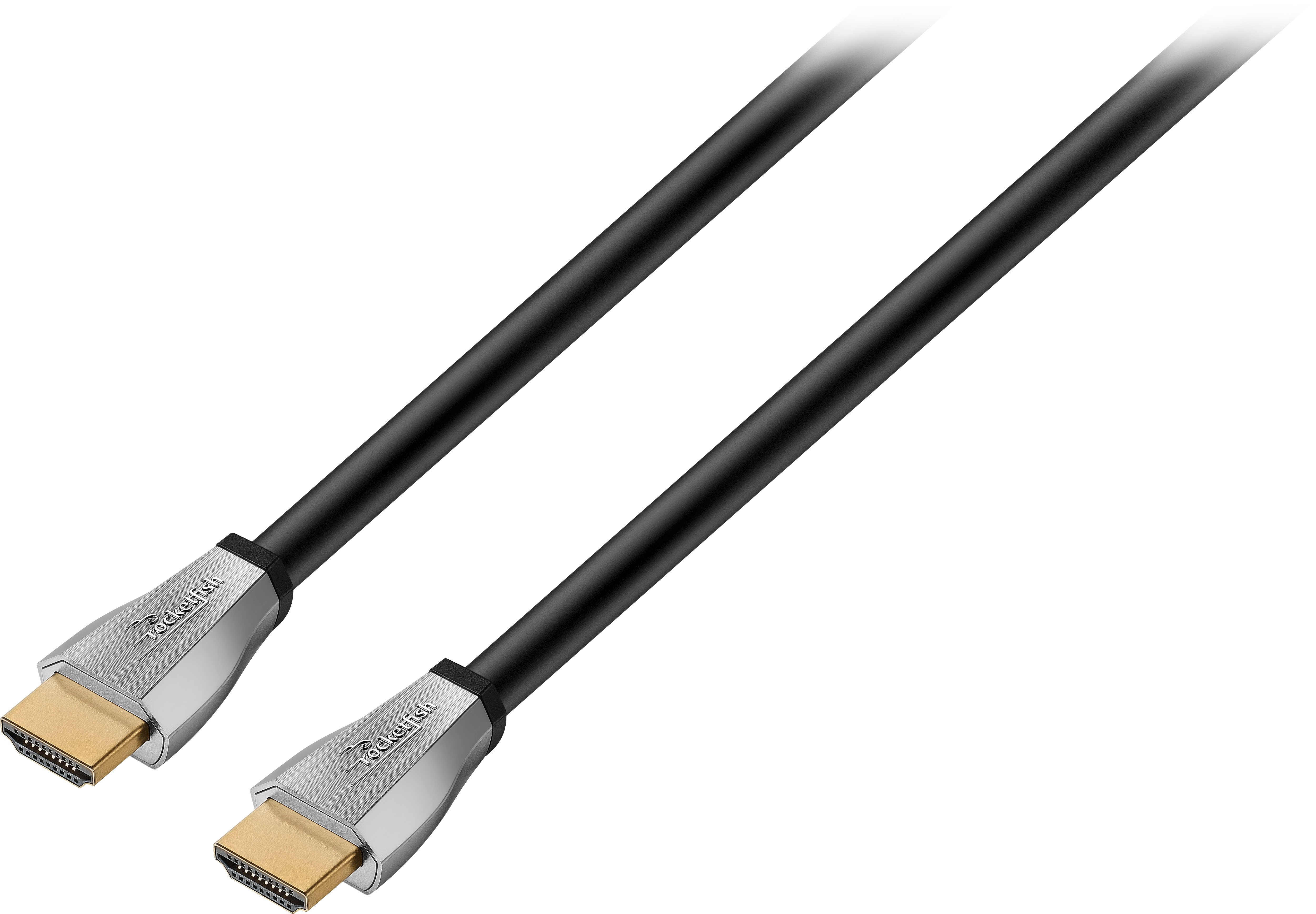 Angle View: Rocketfish™ - 1.5' 4K UltraHD/HDR In-Wall Rated HDMI Cable - Black