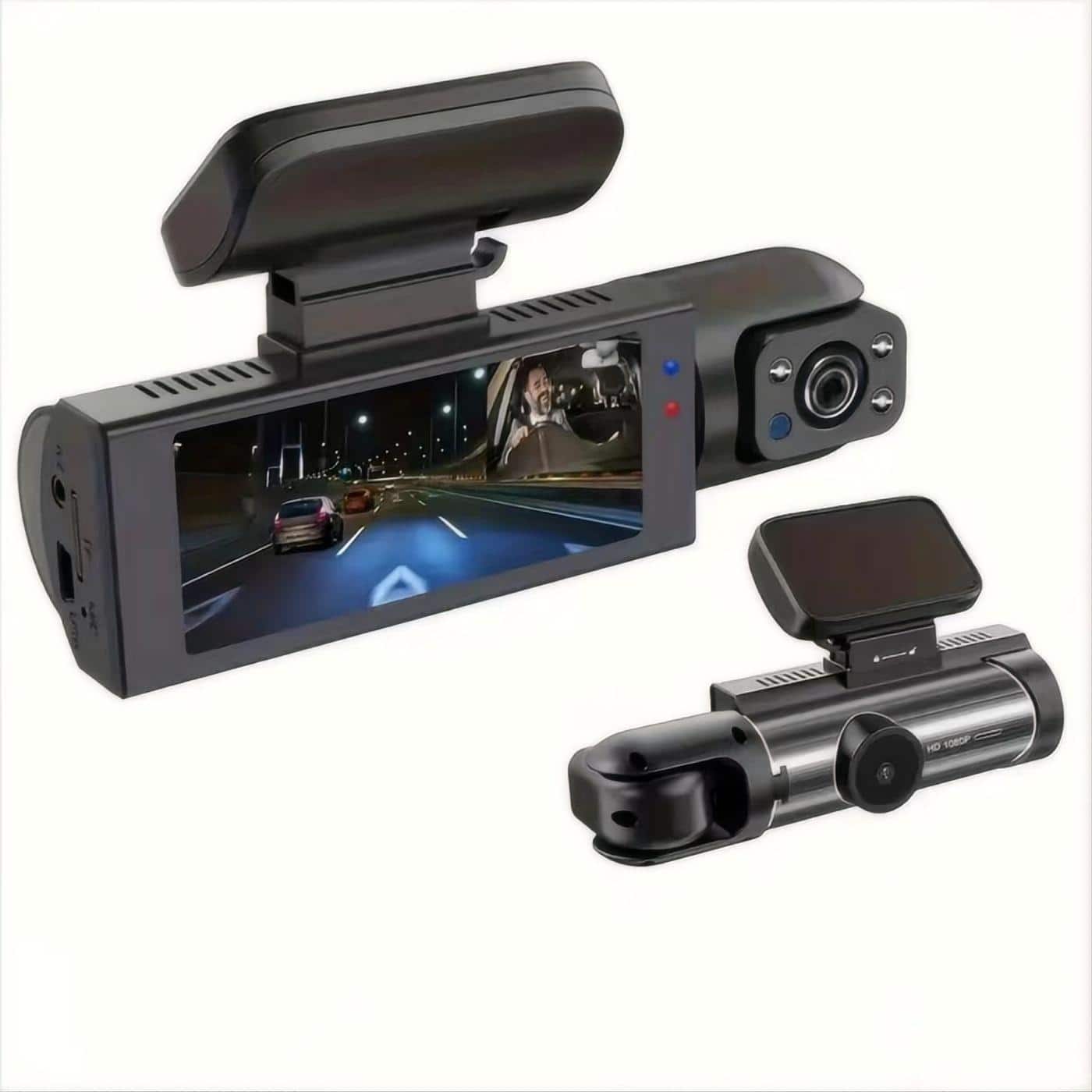 Cardvr - 1080P Dash Cam with Loop Recording, Parking Monitor, Connect WiFi Control - Black