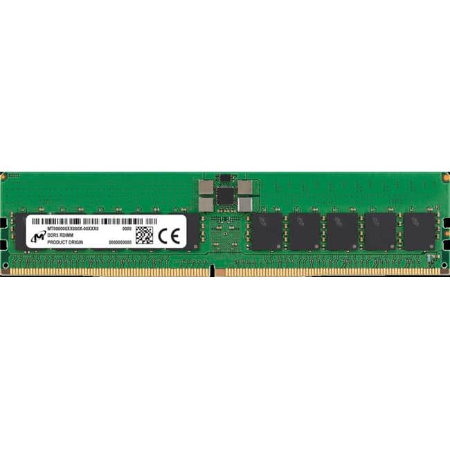 Crucial - Micron MTC10F108YS1RC48BR DDR5 ECC Registered Memory 24GB 4800MHz 288-Pin - Green