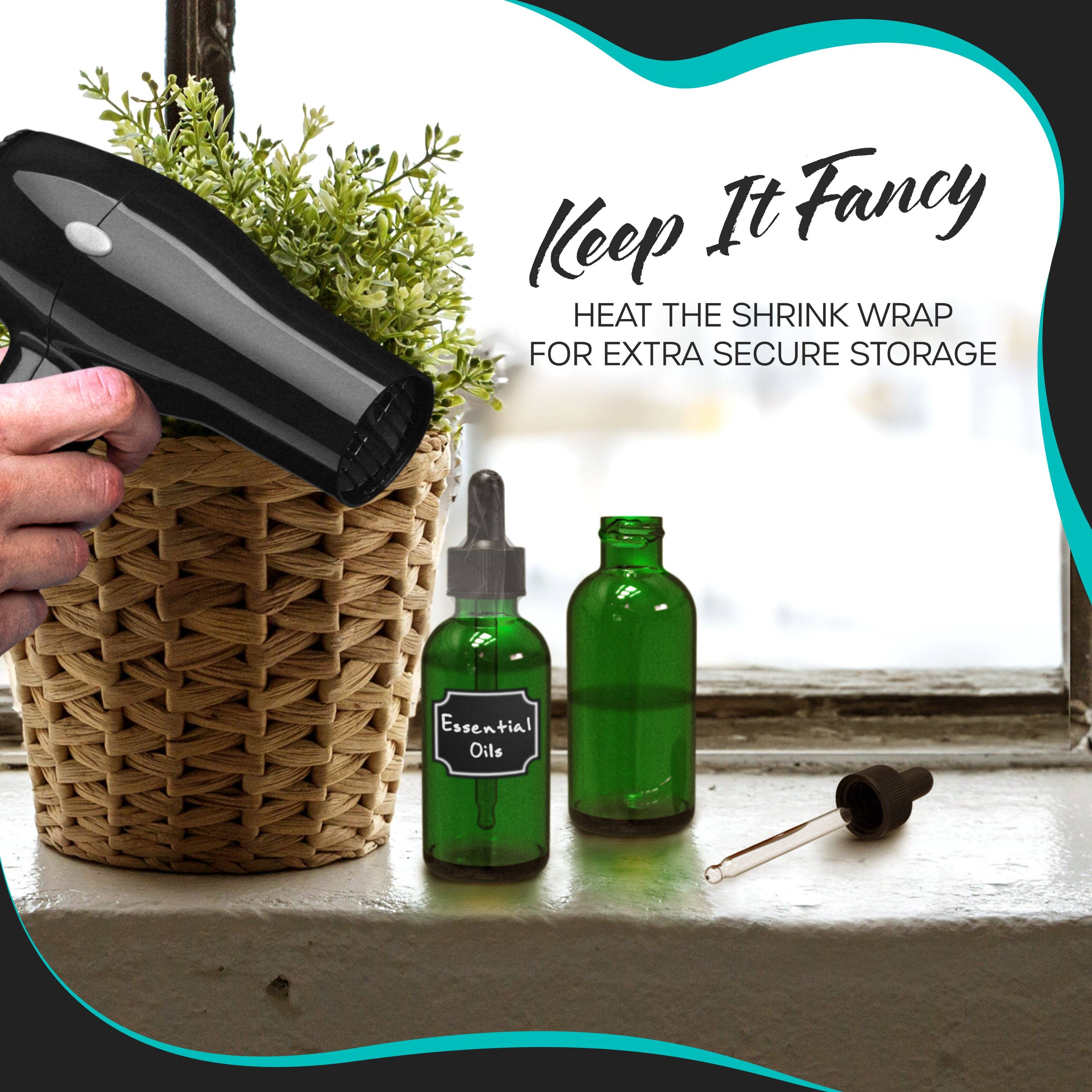 Keep It Fancy  
HEAT THE SHRINK WRAP FOR EXTRA SECURE STORAGE  
Essential Oils