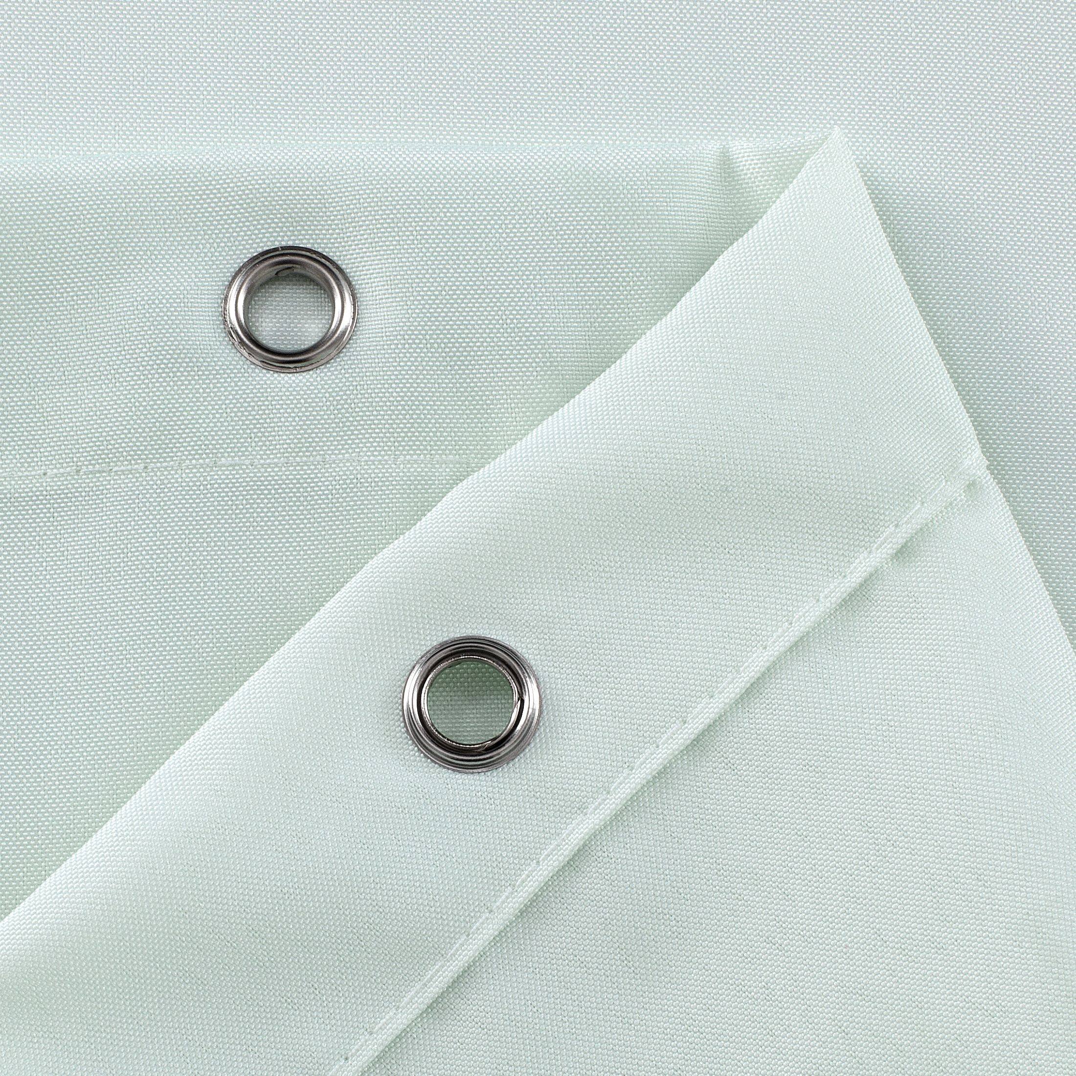 Angle. Kate Aurora - Kate Aurora Living Hotel Collection Mold & Mildew Resistant Fabric Shower Curtain - Seamist - Seamist.