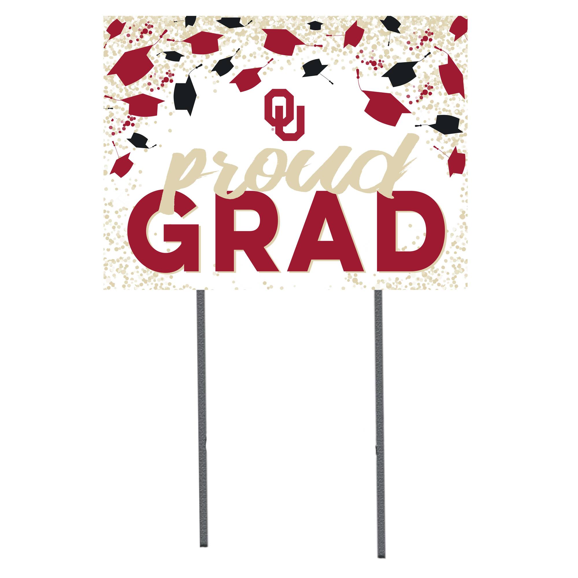 Oklahoma Sooners 18'' x 24'' Grad Yard Sign