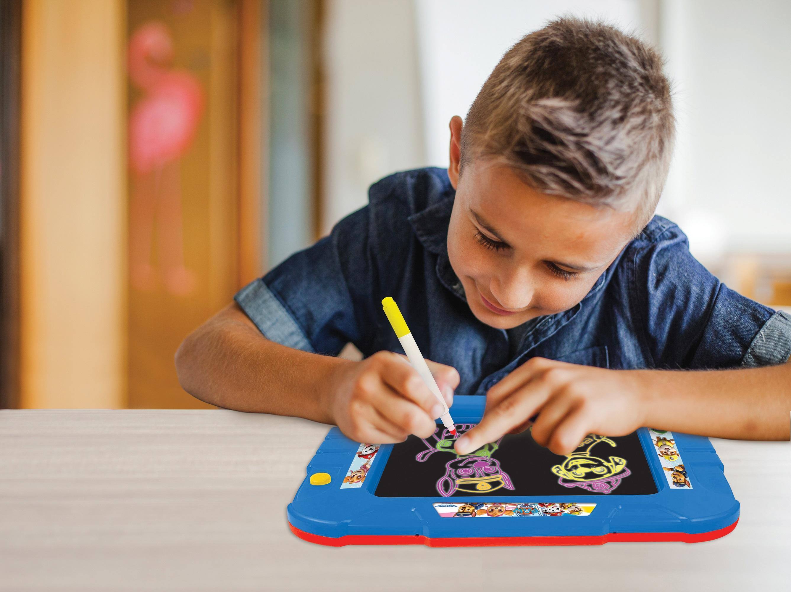 Alt View 8. Lexibook - Paw Patrol Neon Luminous Drawing Board with Pens and Templates.