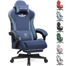 GTPlayer - Ergonomic Gaming Chair Fabric Computer Office Chair Big and Tall Games Chair - Dark Blue
