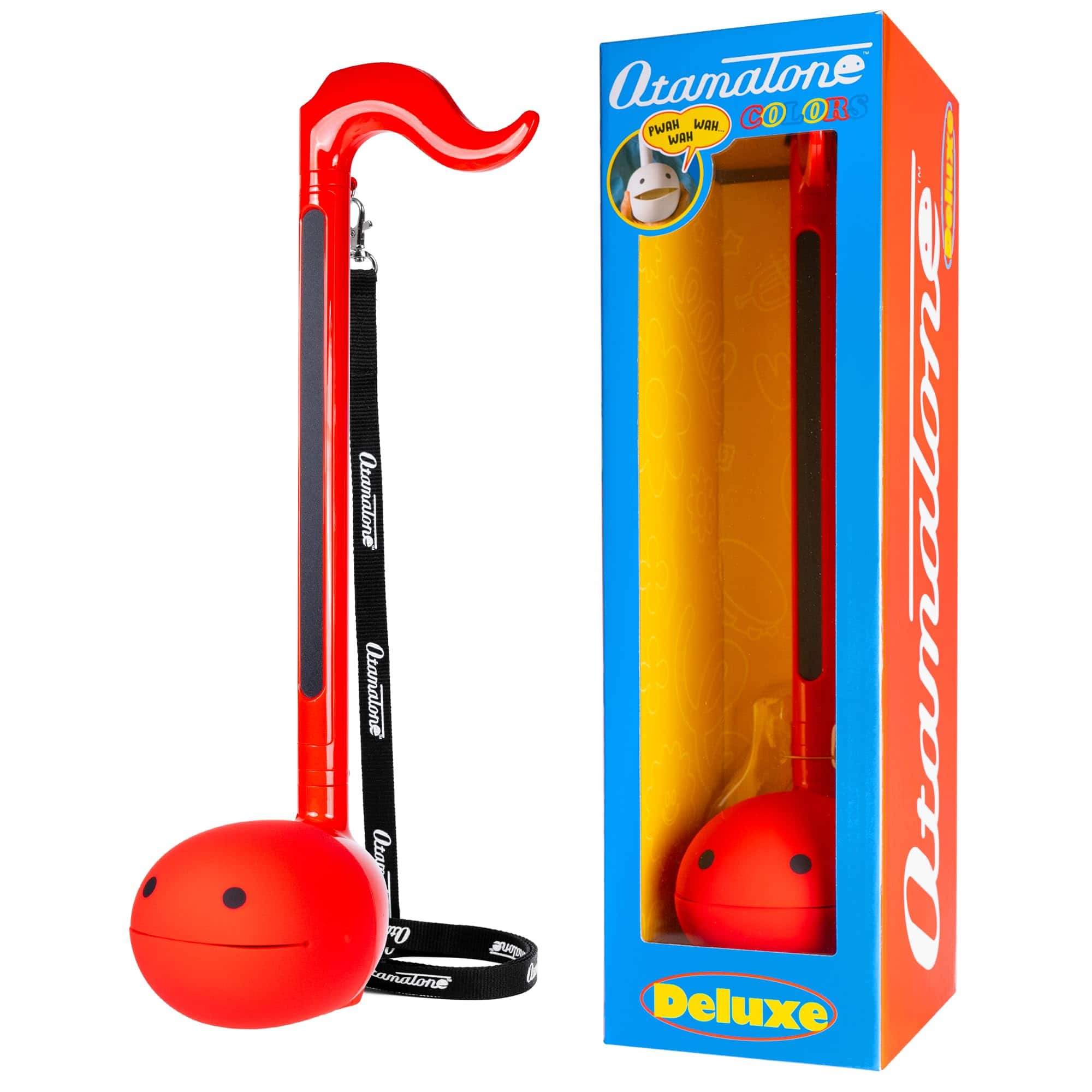 Otamatone - Synthesizer Music Toy Instrument with Classic Design Deluxe Size Portable and Musical - Red