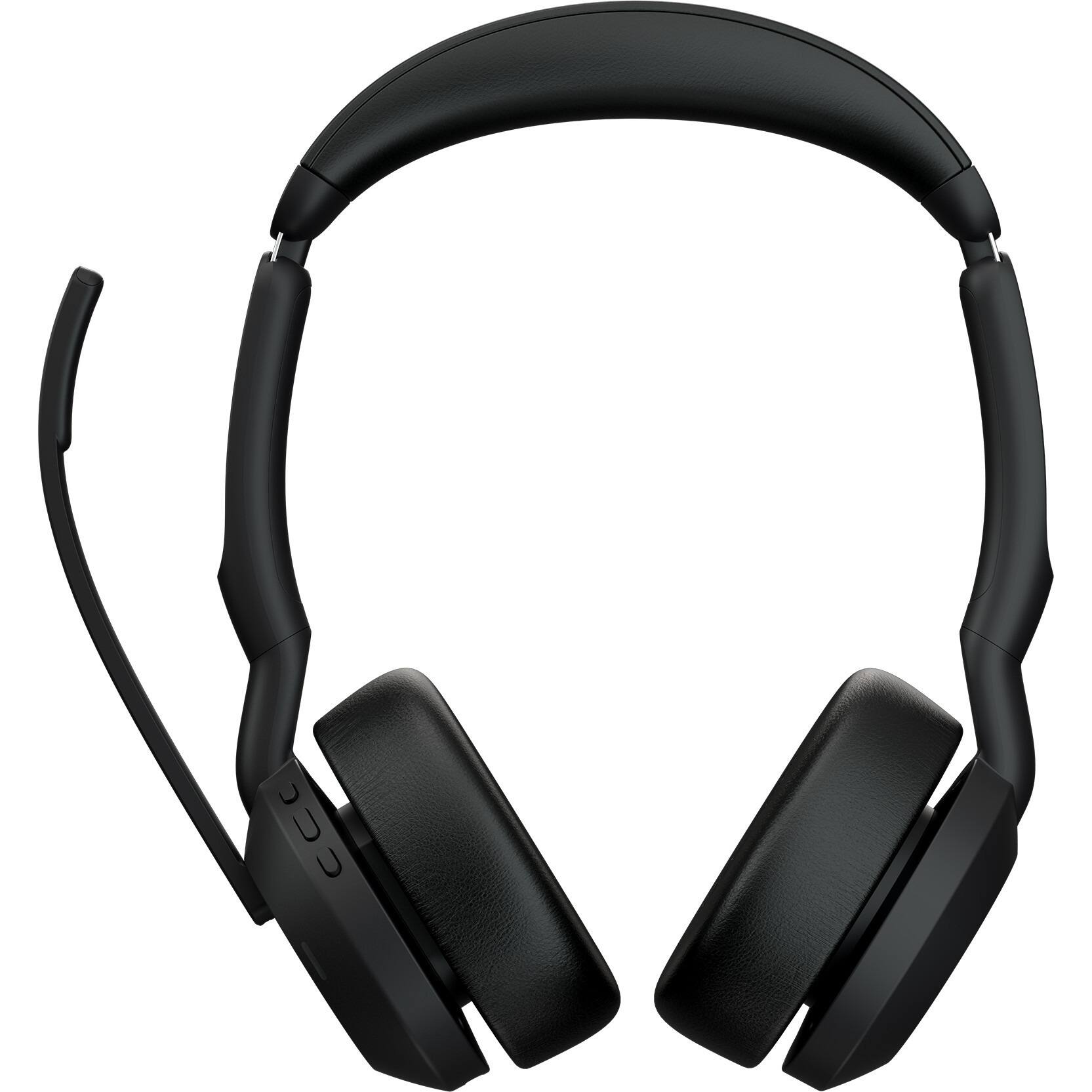 Alt View 1. Jabra - Jabra Evolve2 55 Headset - Stereo - Wireless - Bluetooth - 98.4 ft - 20 Hz to 20 kHz - On-ear - Binaural - Supra-aural - Blue.