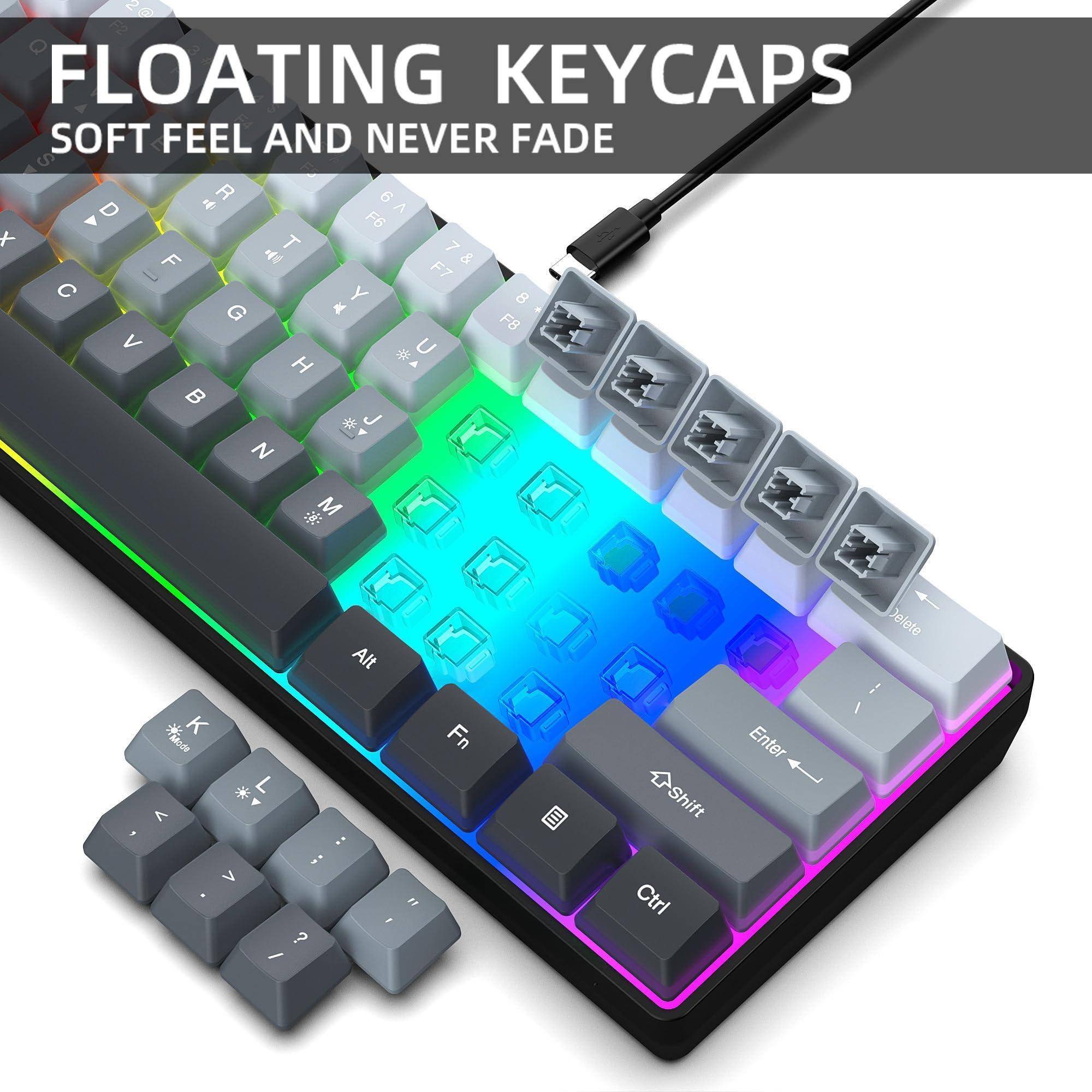 FLOATING KEYCAPS  
SOFT FEEL AND NEVER FADE