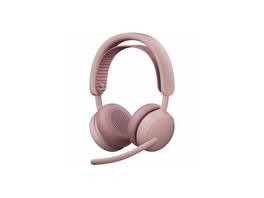 Logitech - Zone Wireless 2 ES - Noise-Canceling Wireless Headset with Adaptive Hybrid ANC ( UC) - Rose