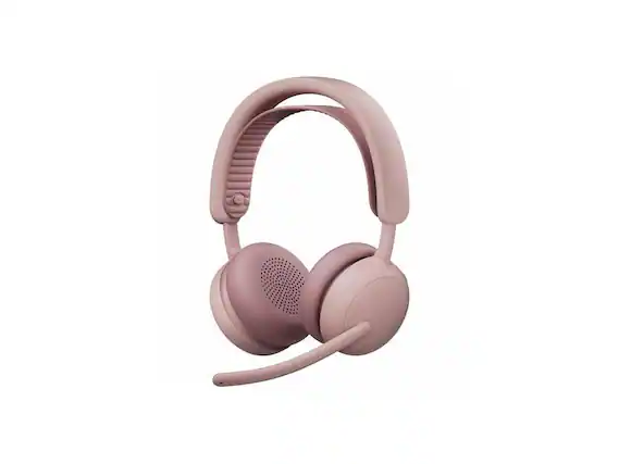 Front. Logitech - Logitech Zone Wireless 2 ES - Noise-Canceling Wireless Headset with Adaptive Hybrid ANC (Rose, UC) - Rose.