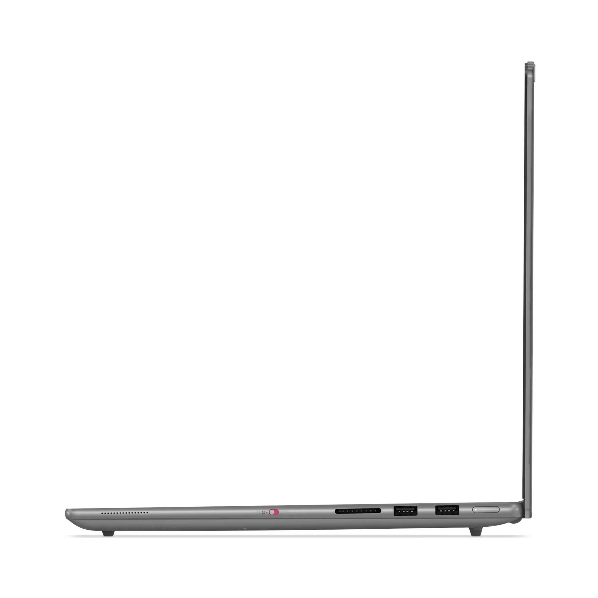 Alt View 5. Lenovo - Yoga Pro 9i 16" 2.8K OLED Touchscreen Laptop - Intel Core Ultra 9 2025 - NVIDIA GeForce RTX 5050 - 32GB RAM - 512GB - Luna Grey.