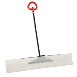 Mirfee - 48in Heavy-Duty Snow Pusher, Plastic Snow Plow Shovel with Ergonomic Grip for Driveway