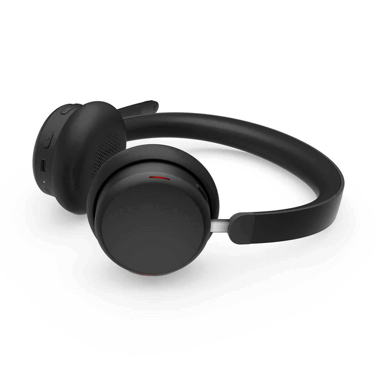 Alt View 1. Lenovo - Lenovo 6550 Wireless Active Noise Canceling On-Ear Headset with USB-A Adapter, Microsoft Teams Certified.