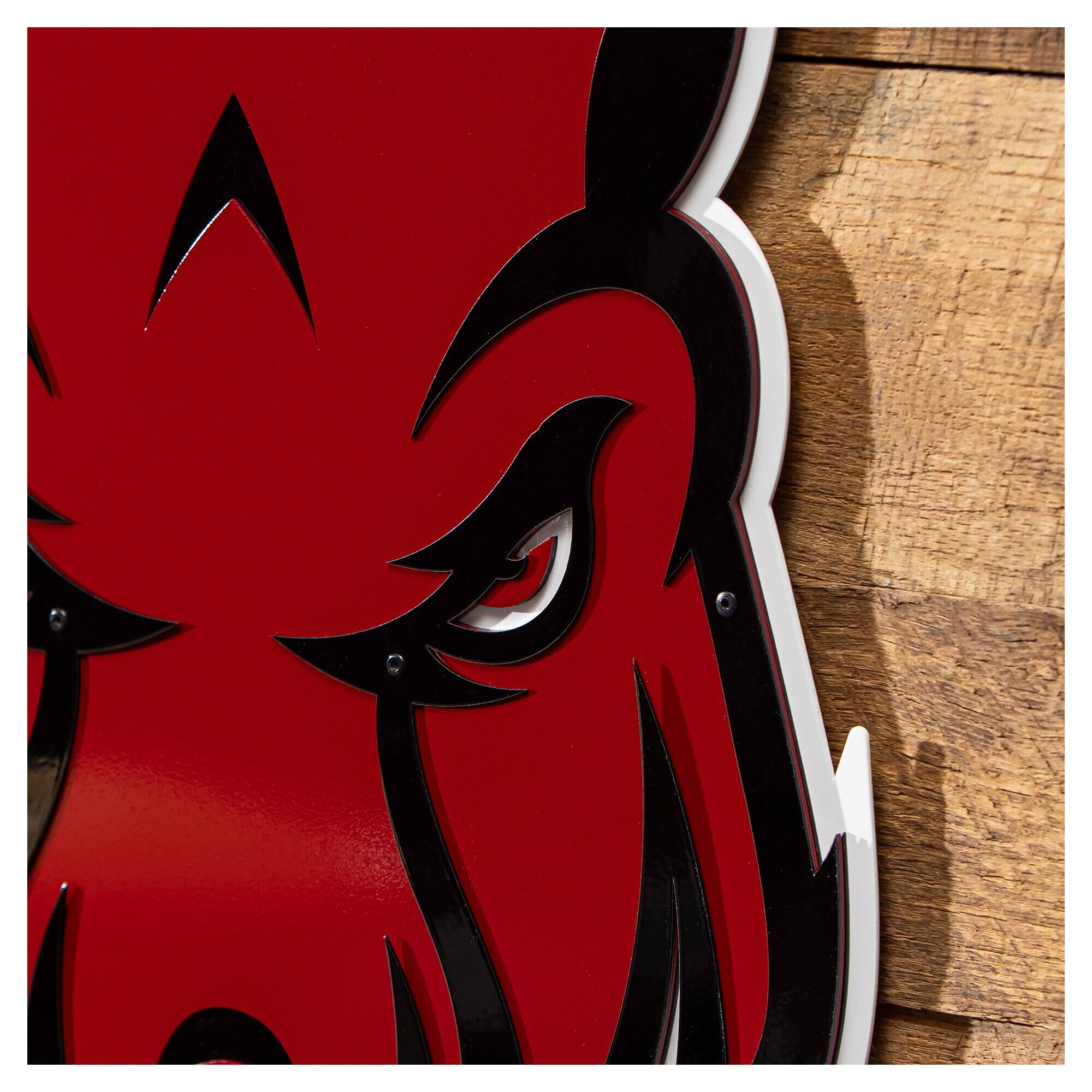 Alt View 2. Evergreen Enterprises - Arkansas Razorbacks 23" Layered Metal Wall Art Sign - Multicolor.