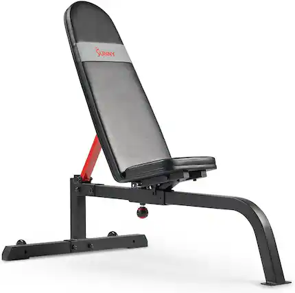 Front. Sunny Health & Fitness - Advanced Adjustable Multifunction Weight Bench - Black.