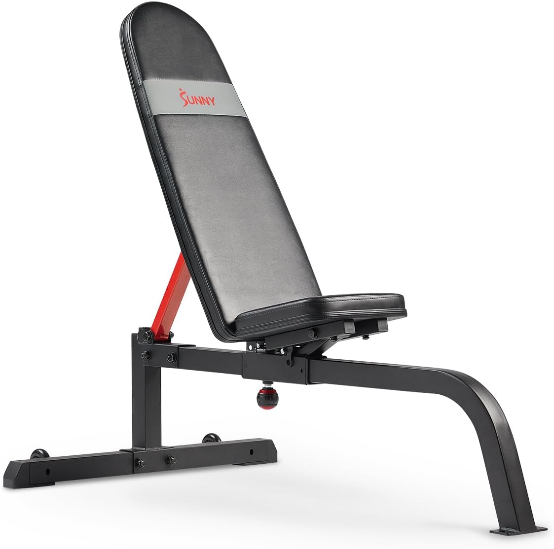 Front. Sunny Health & Fitness - Advanced Adjustable Multifunction Weight Bench - Black.