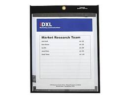 C-line - Magnetic Stitched Job Ticket Holder, 9" x 12", 25/Pack - Clear with Black Seam