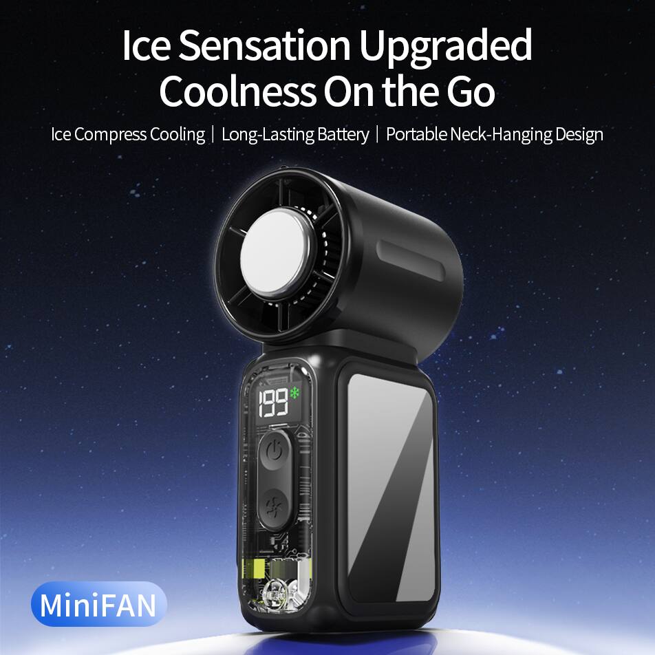 Ice Sensation Upgraded Coolness On the Go  
Ice Compress Cooling | Long-Lasting Battery | Portable Neck-Hanging Design  
199 MiniFAN