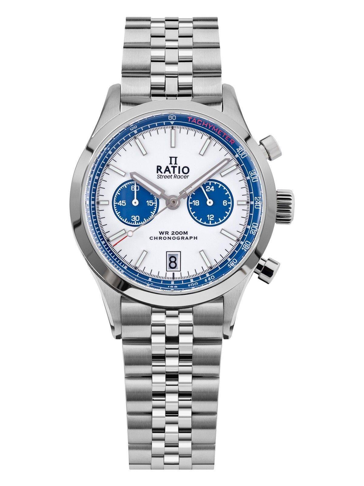 80 00 TACHYMETER 200 RATIO Street Racer 00E 8D 24 45 15 18 6 240 30 12 WR 200M 300 CHRONOGRAPH 180 8 160 1 40 4