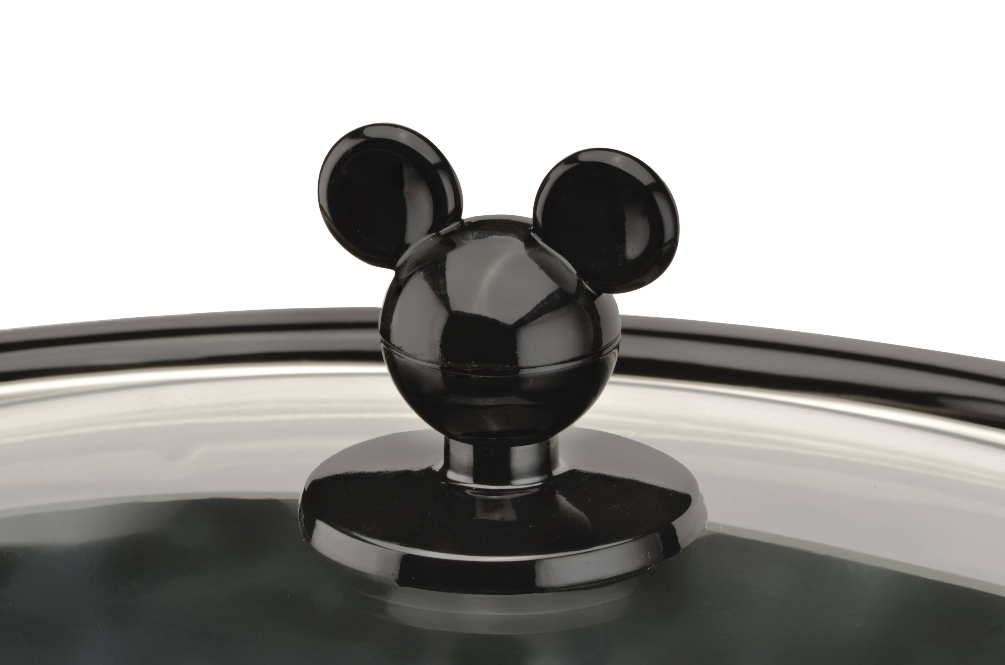 Back. Disney - Mickey Mouse 5 Quart Slow Cooker with 20 Ounce Dipper - Red.
