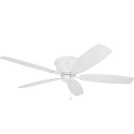 Honeywell - Glen Alden 52" Indoor Ceiling Fan with Pull Chain, No Light - White