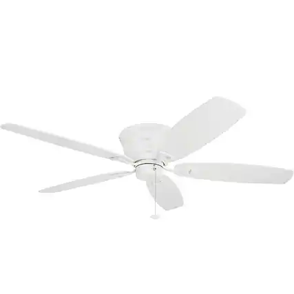 Front. Honeywell - Honeywell Glen Alden 52" Indoor Ceiling Fan with Pull Chain, No Light, White - White.