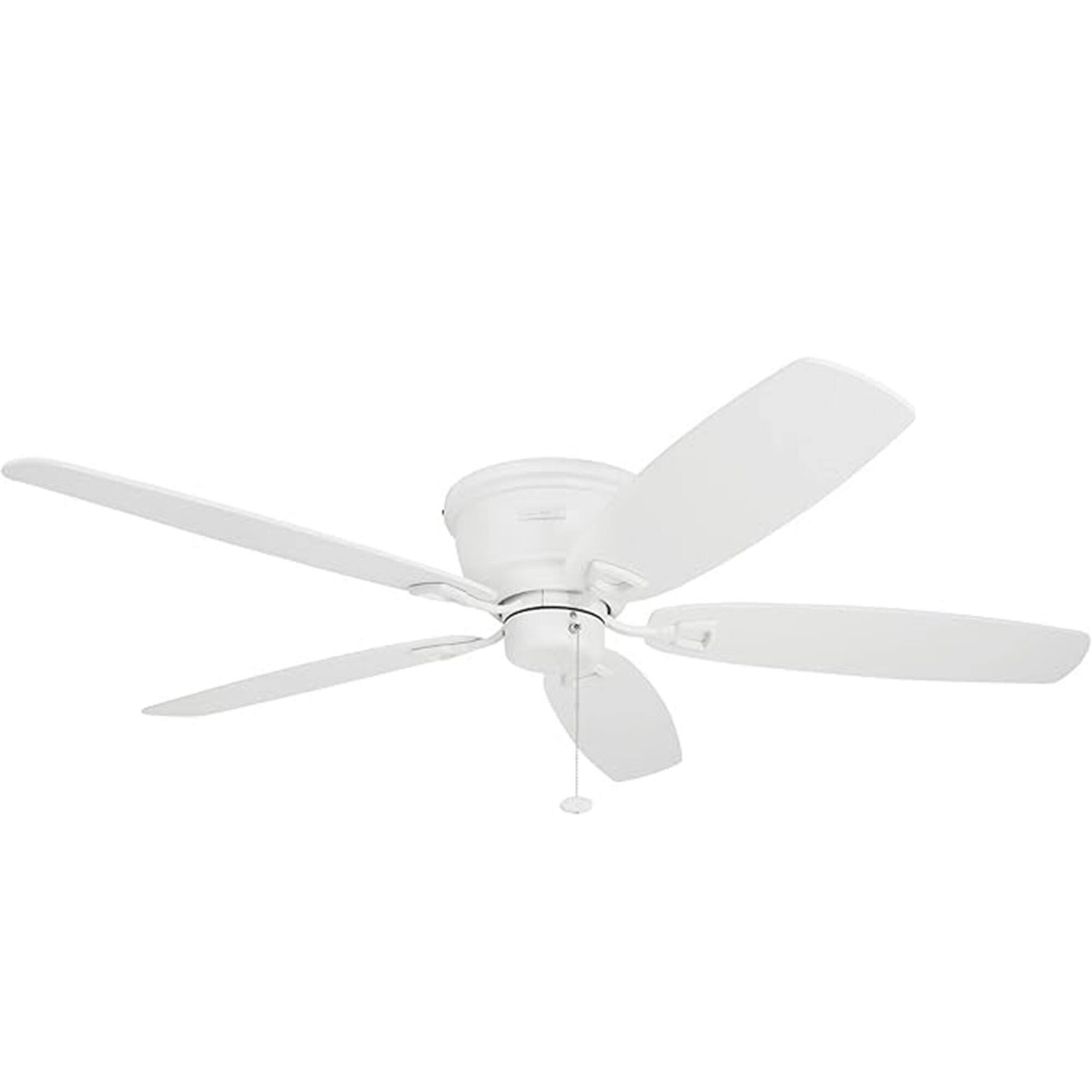 Front. Honeywell - Honeywell Glen Alden 52" Indoor Ceiling Fan with Pull Chain, No Light, White - White.