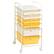 Front. Costway - 6 Drawer Rolling Storage Cart Scrapbook Paper Office School Organizer - Beige + Yellow.