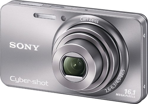 Best Buy: Sony Cyber-shot 16.1-Megapixel Zoom Digital Camera Silver DSCW570