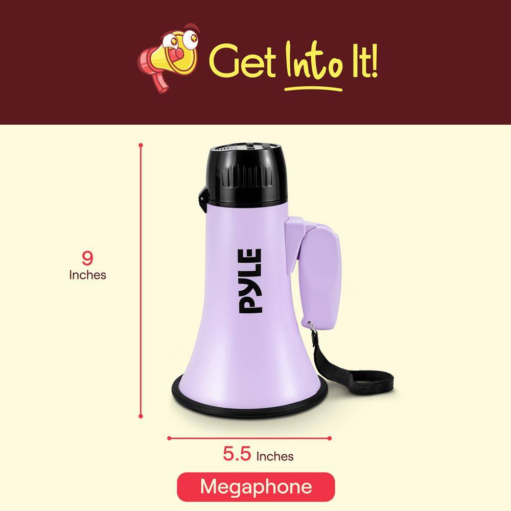 Get Into It! 9 Inches PYLE 5.5 Inches Megaphone