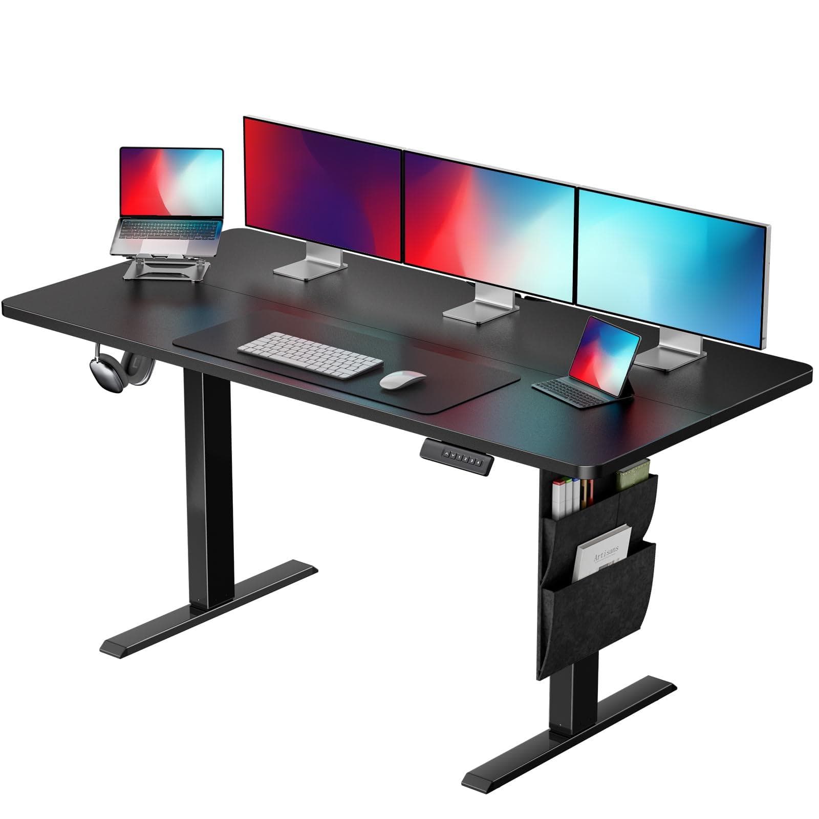 Hirose Alice - Marsail Standing Desks x24" Adjustable Height Home Office Desks,Electric Standing Desk with Storage Bag,Sta - Default