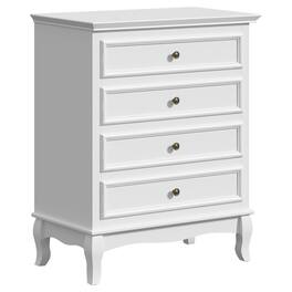 RoyalCraft - Wood Dresser Wide Chest Drawers Storage Organizer for Bedroom - White