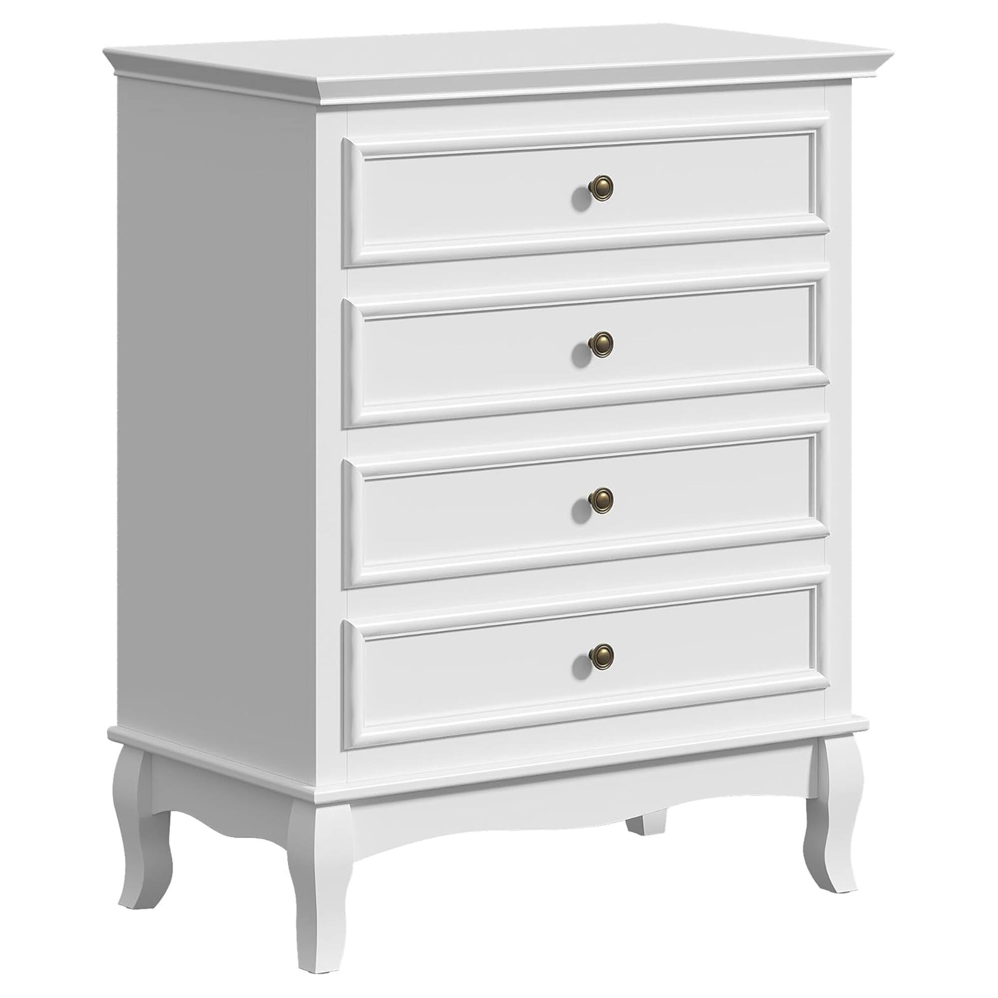 Front. RoyalCraft - RoyalCraft Wood Dresser Wide Chest Drawers Storage Organizer for Bedroom, White - White.