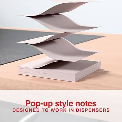 Pop-up style notes  
DESIGNED TO WORK IN DISPENSERS