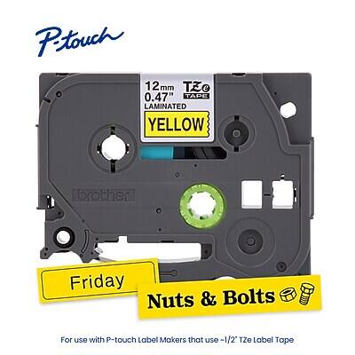 P-touch

12mm TZe 0.47" TAPE LAMINATED YELLOW

Friday Nuts & Bolts

For use with P-touch Label Makers that use 1/2" TZe Label Tape