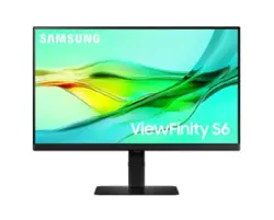 Samsung - ViewFinity 32" S6 (S60D) QHD HR10 High Resolution Monitor with Easy Setup Stand (USB Hub, HDMI, DisplayPort) - Black - Front_Zoom