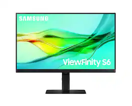 Samsung - ViewFinity 32" S6 (S60D) QHD HR10 High Resolution Monitor with Easy Setup Stand (USB Hub, HDMI, DisplayPort) - Black