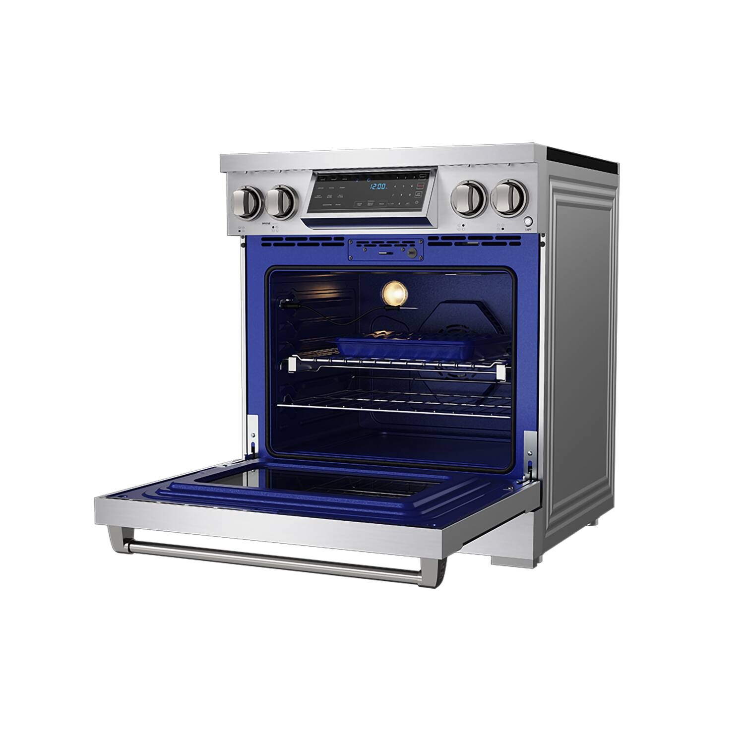 Alt View 2. Thor Kitchen - Gordon Ramsay Series by Thor Kitchen 4.8 Cu. Ft Freestanding Induction Range - Stainless steel.
