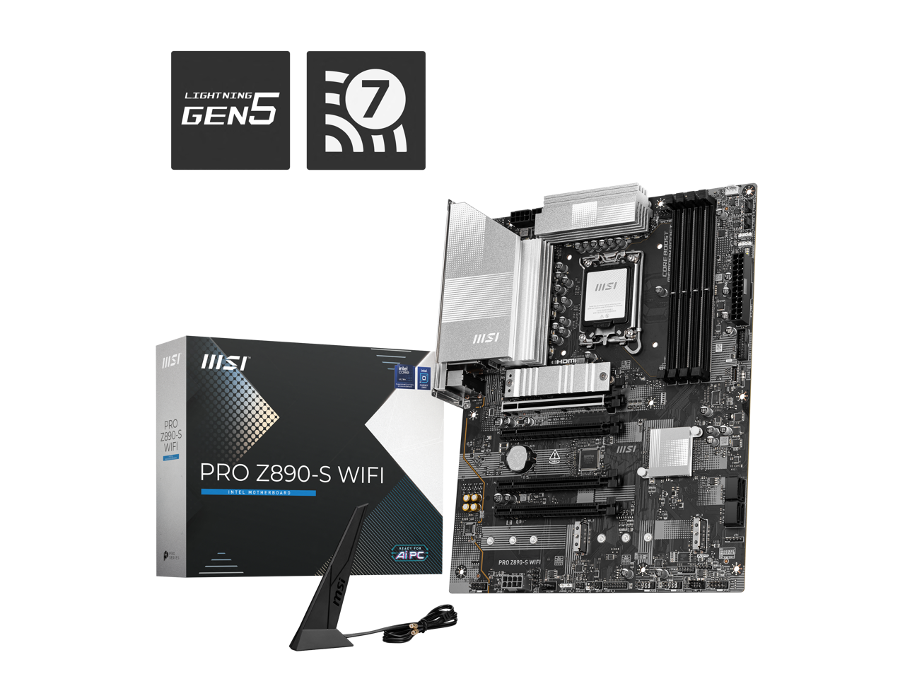 MSI - PRO Z890-S WIFI LGA 1851 Intel Z890 ATX Motherboard