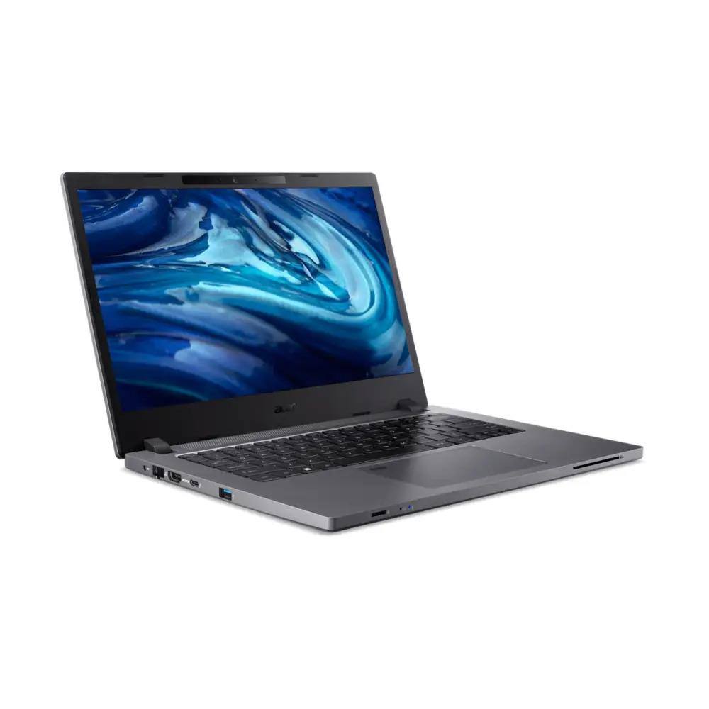 Angle. Acer - TravelMate Spin B3 11.6” Touchscreen Intel N100 8GB RAM 128GB SSD Windows 11 Pro TMB311RN-33-C62J.