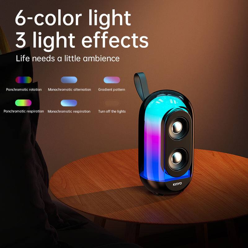 6-color light  
3 light effects  

Life needs a little ambience  

- Panchromatic rotation  
- Monochromatic alternation  
- Gradient patterns  
- Panchromatic respiration  
- Monochromatic respiration  
- Turn off the lights  

OKINYO