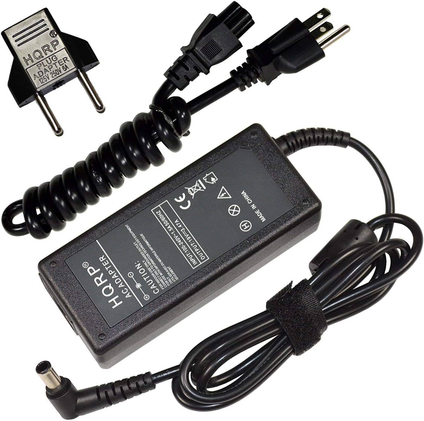 HQRP - 19V AC Adapter for Samsung BN44-00837A A6619_FSM UN32J5205 UN32J5205AFXZA UN32J5205AF UN32J525DAF UN32M4500 HDTV TV