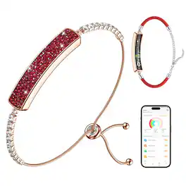 PRIMEPLUS - Smart Fitness Bracelet for Women, Activity Tracker Heart Rate/Sleep/Step, 1ATM Waterproof, Multi-Sport, Free App - Red - (2026)