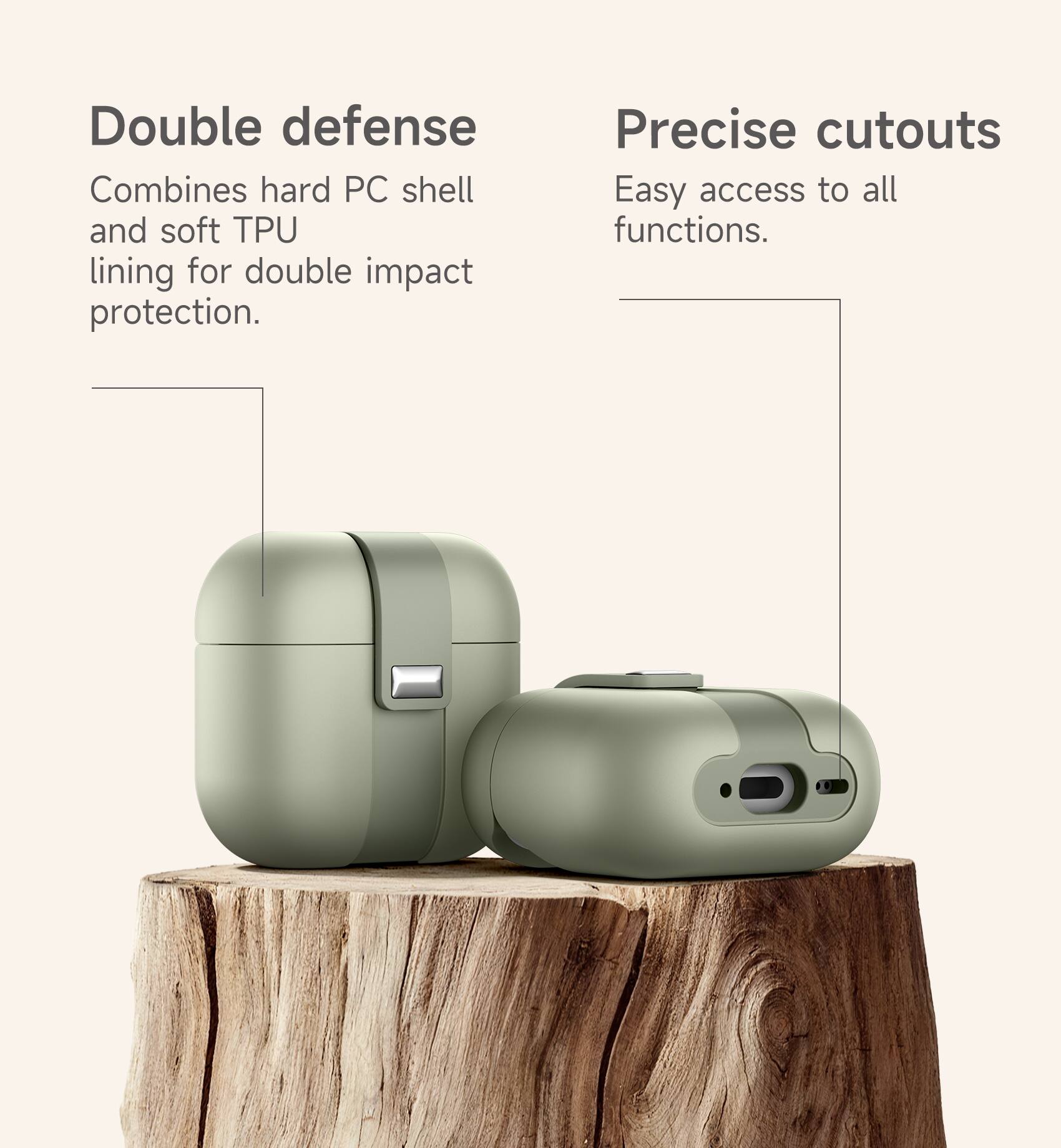 Double defense: Combines hard PC shell and soft TPU lining for double impact protection. Precise cutouts: Easy access to all functions.
