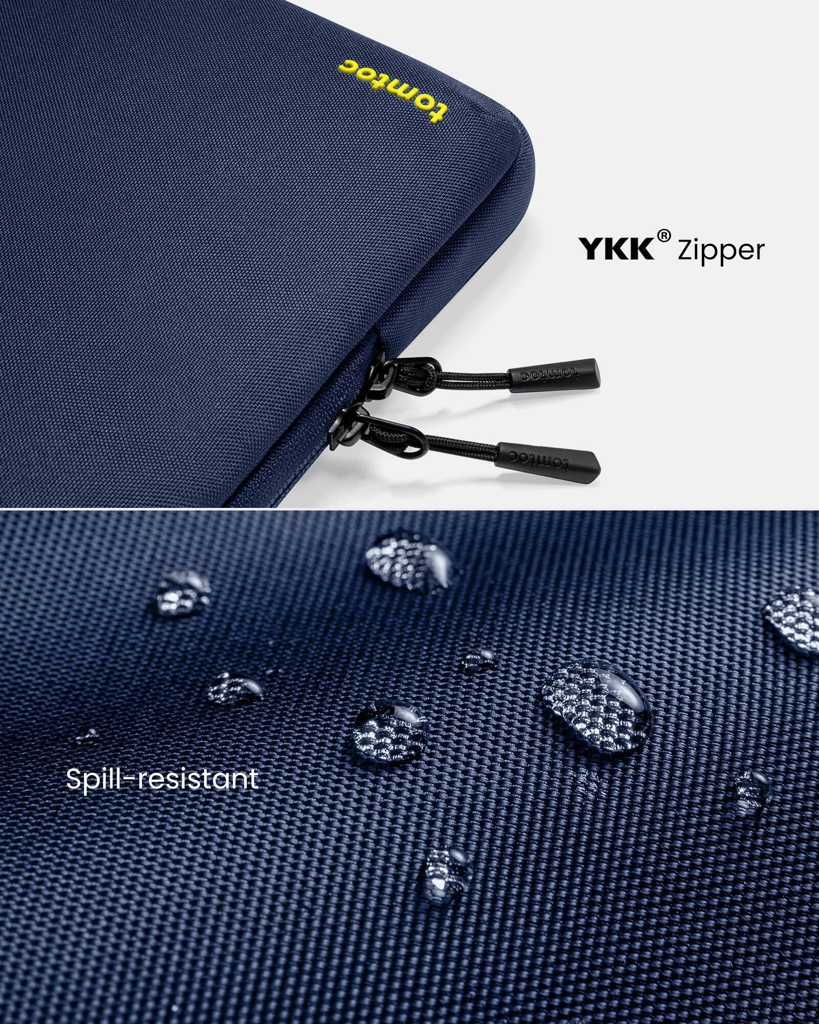 tomtoc  
YKK® Zipper  

tomtoc  
Spill-resistant