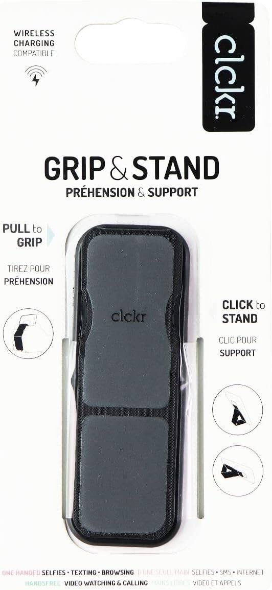 CLCKR - Grip & Stand Phone Grip | Color: - Grey, Black