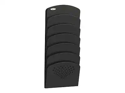 Front. Safco - Safco 7-Pocket Steel Wall File, Letter/Legal Size, Black (3185BL) - Black.